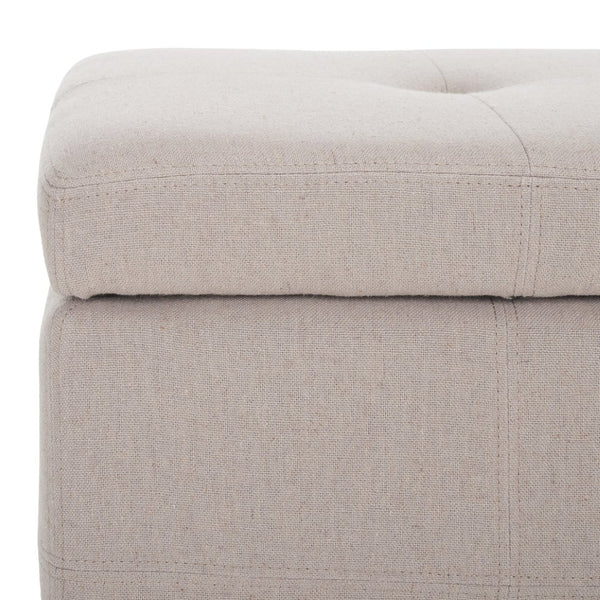 Safavieh Maiden Tufted Storage Bench - Stylish Seating & Practical Organization For Any Room Décor Taupe HUD8229L