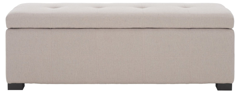 Safavieh Maiden Tufted Storage Bench - Stylish Seating & Practical Organization For Any Room Décor Taupe HUD8229L