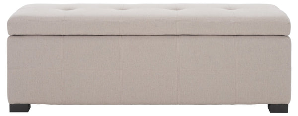 Safavieh Maiden Tufted Storage Bench - Stylish Seating & Practical Organization For Any Room Décor Taupe HUD8229L
