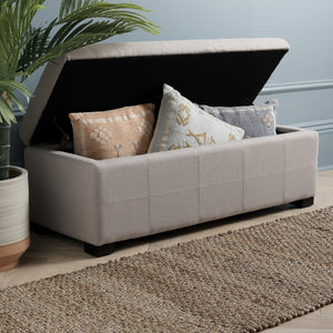 Safavieh Maiden Tufted Storage Bench - Stylish Seating & Practical Organization For Any Room Décor Taupe HUD8229L