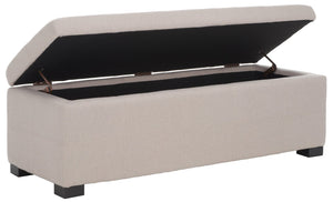 Safavieh Maiden Tufted Storage Bench - Stylish Seating & Practical Organization For Any Room Décor Taupe HUD8229L