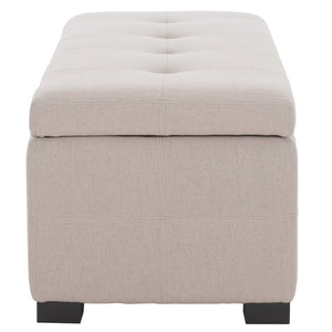 Safavieh Maiden Tufted Storage Bench - Stylish Seating & Practical Organization For Any Room Décor Taupe HUD8229L