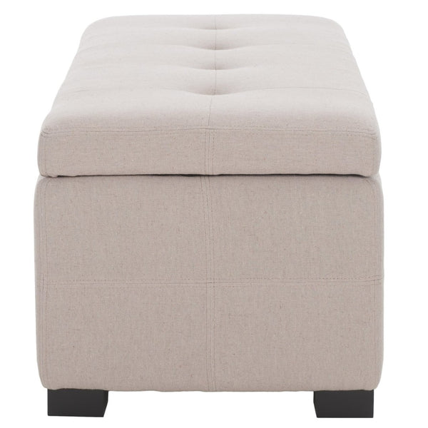 Safavieh Maiden Tufted Storage Bench - Stylish Seating & Practical Organization For Any Room Décor Taupe HUD8229L