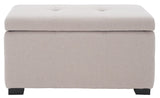 Safavieh Maiden Tufted Storage Bench Sm Taupe HUD8230L