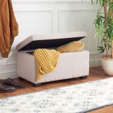 Safavieh Maiden Tufted Storage Bench Sm Taupe HUD8230L