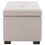 Safavieh Maiden Tufted Storage Bench Sm Taupe HUD8230L