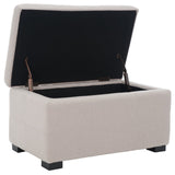 Safavieh Maiden Tufted Storage Bench Sm Taupe HUD8230L