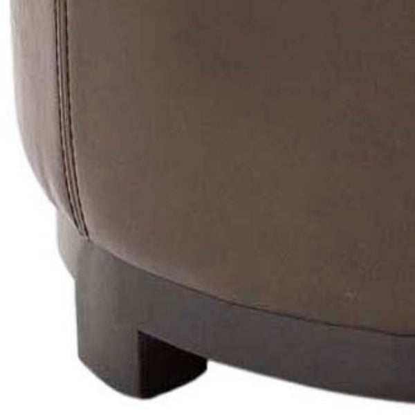 Safavieh Chelsea Round Tray Ottoman - Chic Multifunctional Piece For Stylish Storage And Elegant Entertaining Brown HUD8232A