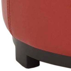 Safavieh Chelsea Round Tray Ottoman Red HUD8232R