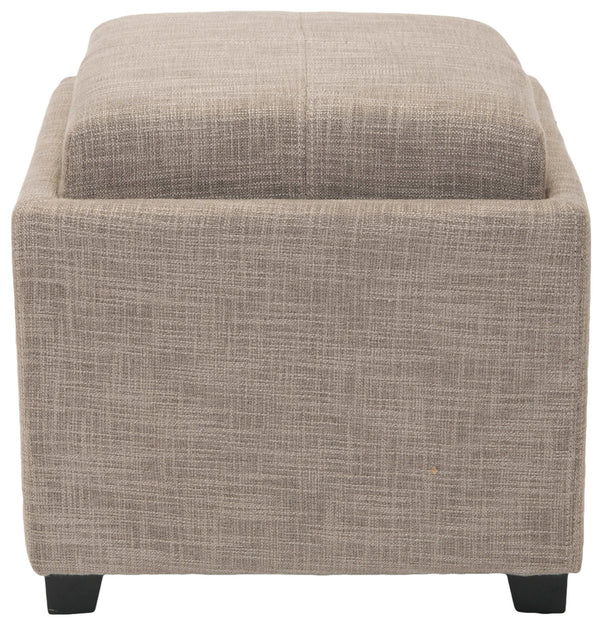 Safavieh Harrison Single Tray Ottoman Stone HUD8233D