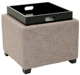 Safavieh Harrison Single Tray Ottoman Stone HUD8233D