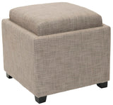 Safavieh Harrison Single Tray Ottoman Stone HUD8233D