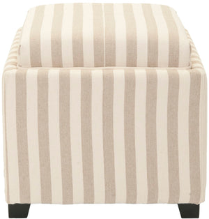 Safavieh Harrison Single Tray Ottoman Tan / White HUD8233H