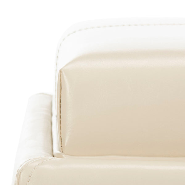 Safavieh Harrison Single Tray Ottoman - Elegant Storage Solution With Removable Serving Tray For Modern Spaces Flat Cream HUD8233K