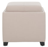 Safavieh Harrison Single Tray Ottoman Taupe HUD8233L