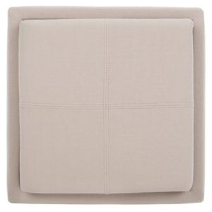 Safavieh Harrison Single Tray Ottoman Taupe HUD8233L