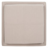 Safavieh Harrison Single Tray Ottoman Taupe HUD8233L