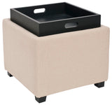 Safavieh Harrison Single Tray Ottoman Taupe HUD8233L