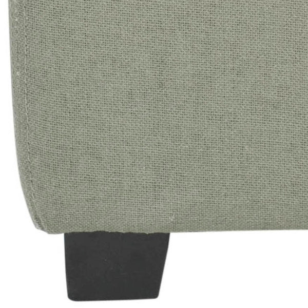 Safavieh Harrison Single Tray Ottoman - Elegant Storage Solution With Removable Serving Tray For Modern Spaces Seamist HUD8233M
