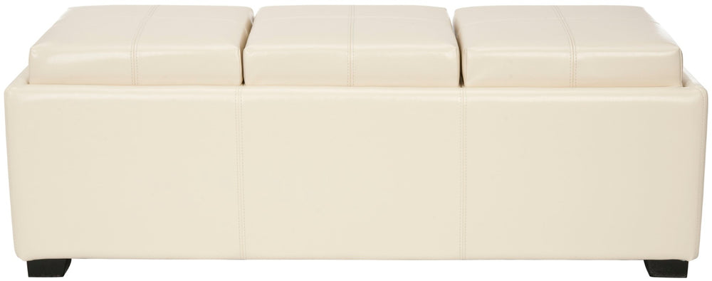 Safavieh Harrison Triple Tray Ottoman – Versatile 3-In-1 Coffee Table, Stylish Ottoman, & Serving Tray Surface HUD8235K
