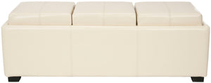 Safavieh Harrison Triple Tray Ottoman – Versatile 3-In-1 Coffee Table, Stylish Ottoman, & Serving Tray Surface HUD8235K