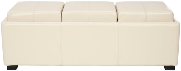 Safavieh Harrison Triple Tray Ottoman – Versatile 3-In-1 Coffee Table, Stylish Ottoman, & Serving Tray Surface HUD8235K