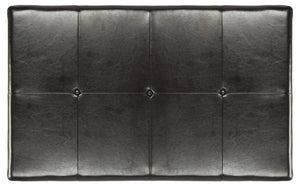Safavieh Fulton Rectangle Cocktail Ottoman — Modern Pu Leather Centerpiece For Stylish Living Spaces & Functionality Brown HUD8236A