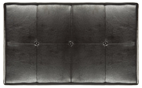 Safavieh Fulton Rectangle Cocktail Ottoman — Modern Pu Leather Centerpiece For Stylish Living Spaces & Functionality Brown HUD8236A