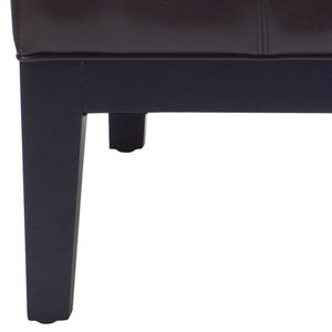 Safavieh Fulton Large Square Cocktail Ottoman - Stylish Leather Coffee Table & Versatile Seating Solution HUD8237A