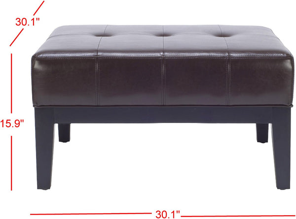 Safavieh Fulton Stylish Cocktail Ottoman - Versatile Multi-Use Storage Bench For Small Spaces & Urban Living Brown HUD8238A