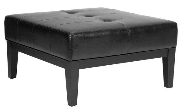 Safavieh Fulton Cocktail Ottoman - Urban Chic Storage Solution For Modern Living Spaces And Extra Seating Black HUD8238B