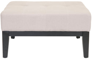 Safavieh Fulton Cocktail Ottoman - Urban Chic Storage Solution For Modern Living Spaces And Extra Seating Taupe/Black HUD8238E