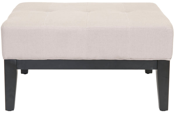Safavieh Fulton Cocktail Ottoman - Urban Chic Storage Solution For Modern Living Spaces And Extra Seating Taupe/Black HUD8238E