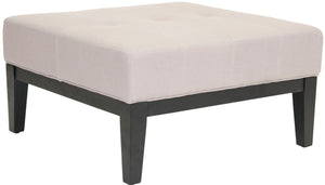 Safavieh Fulton Cocktail Ottoman - Urban Chic Storage Solution For Modern Living Spaces And Extra Seating Taupe/Black HUD8238E