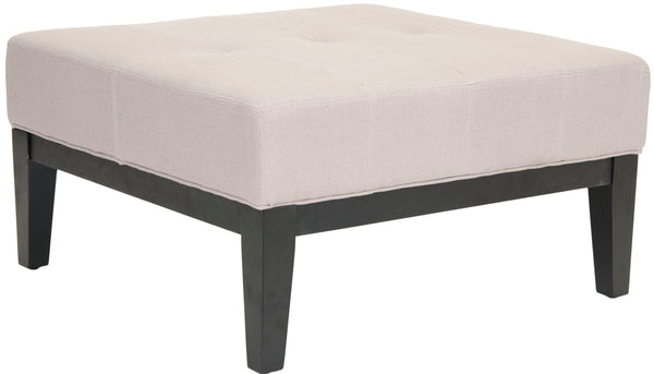 Safavieh Fulton Cocktail Ottoman - Urban Chic Storage Solution For Modern Living Spaces And Extra Seating Taupe/Black HUD8238E