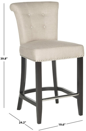 Safavieh Addo Ring Counter Stool - Stylish Comfort Meets Classic Craftsmanship For Modern Interiors Beige HUD8241B