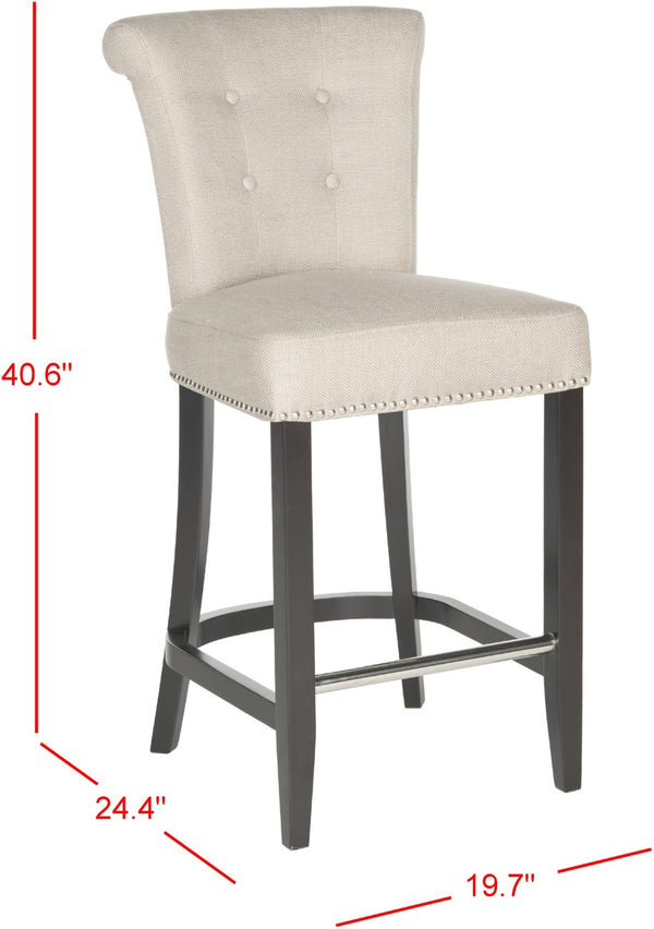 Safavieh Addo Ring Counter Stool - Stylish Comfort Meets Classic Craftsmanship For Modern Interiors Beige HUD8241B