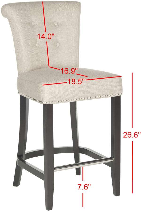 Safavieh Addo Ring Counter Stool - Stylish Comfort Meets Classic Craftsmanship For Modern Interiors Beige HUD8241B