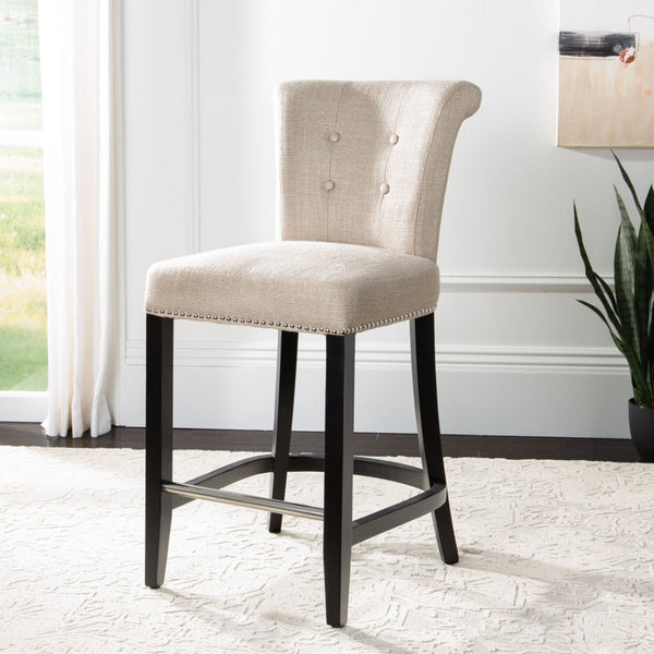 Safavieh Addo Ring Counter Stool - Stylish Comfort Meets Classic Craftsmanship For Modern Interiors Beige HUD8241B