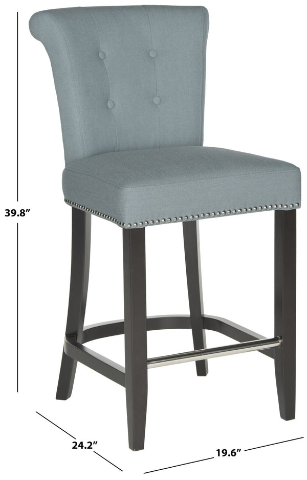 Safavieh Addo Ring Counter Stool - Stylish Comfort Meets Classic Craftsmanship For Modern Interiors Sky Blue HUD8241C