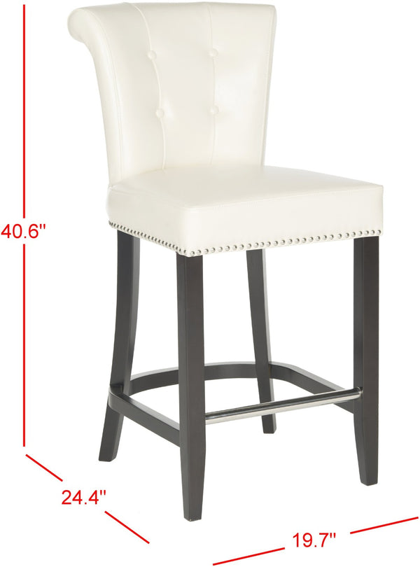 Safavieh Addo Ring Counter Stool - Stylish Comfort Meets Classic Craftsmanship For Modern Interiors Flat Cream HUD8241D