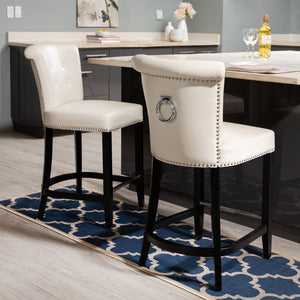 Safavieh Addo Ring Counter Stool - Stylish Comfort Meets Classic Craftsmanship For Modern Interiors Flat Cream HUD8241D