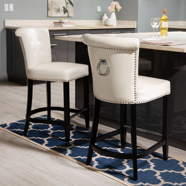 Safavieh Addo Ring Counter Stool - Stylish Comfort Meets Classic Craftsmanship For Modern Interiors Flat Cream HUD8241D