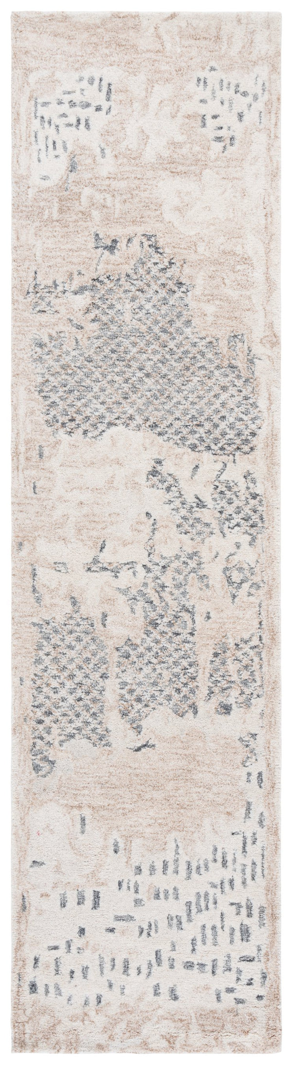 Safavieh Harvest Luxurious Hand-tufted Runner Rug - Plush Comfort, Durable Wool-cotton Blend For Stylish Spaces Beige ,Grey Wool & Cotton Hvt101b-29