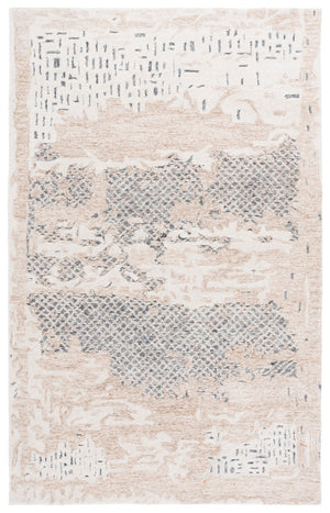 Safavieh Harvest Elegant Hand-tufted Area Rug - Luxurious Wool And Cotton Blend For Sophisticated Decor Beige ,Grey Wool & Cotton Hvt101b-6