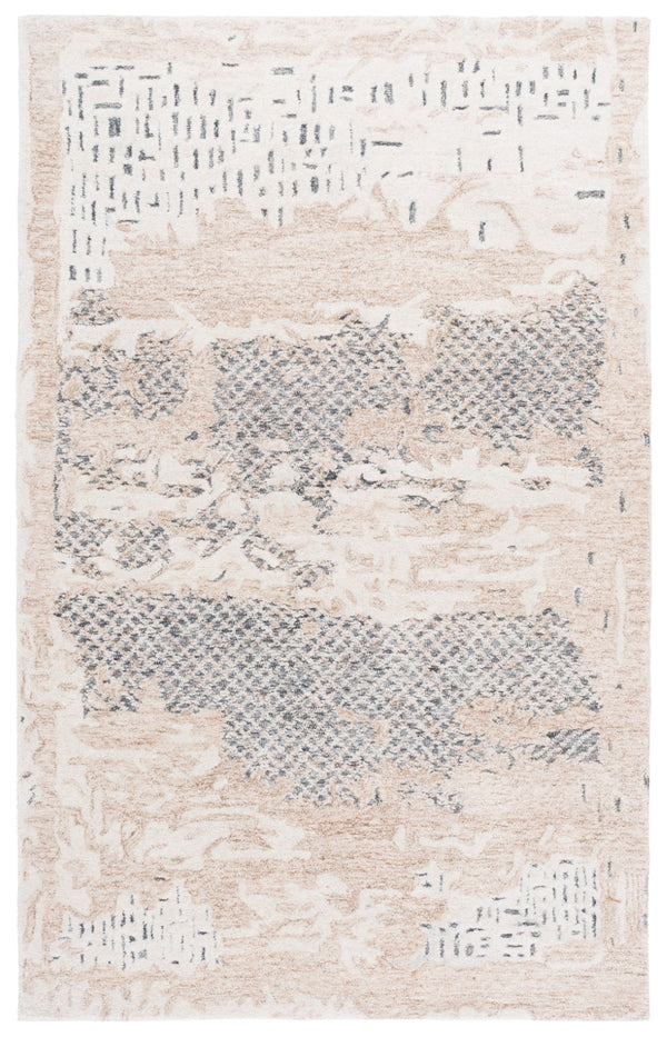 Safavieh Harvest Elegant Hand-tufted Area Rug - Luxurious Wool And Cotton Blend For Sophisticated Decor Beige ,Grey Wool & Cotton Hvt101b-6