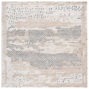 Safavieh Harvest Luxurious Hand-tufted Runner Rug - Plush Comfort, Durable Wool-cotton Blend For Stylish Spaces Beige ,Grey Wool & Cotton Hvt101b-6sq