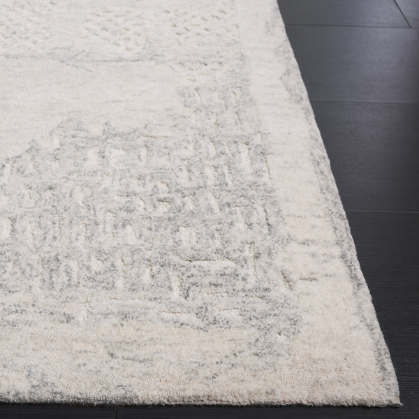 Safavieh Harvest Luxurious Hand-tufted Runner Rug - Plush Comfort, Durable Wool-cotton Blend For Stylish Spaces Silver ,Ivory Wool & Cotton Hvt101g-5