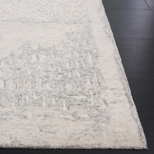 Safavieh Harvest Elegant Hand-tufted Area Rug - Luxurious Wool And Cotton Blend For Sophisticated Decor Silver ,Ivory Wool & Cotton Hvt101g-8