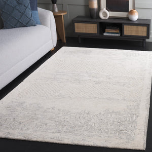 Safavieh Harvest Elegant Hand-tufted Area Rug - Luxurious Wool And Cotton Blend For Sophisticated Decor Silver ,Ivory Wool & Cotton Hvt101g-8